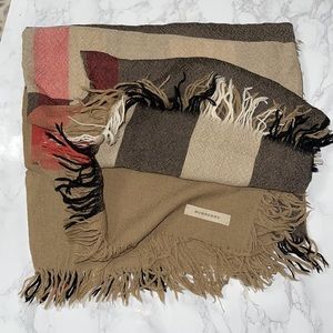 Burberry Check Merino Wool Scarf